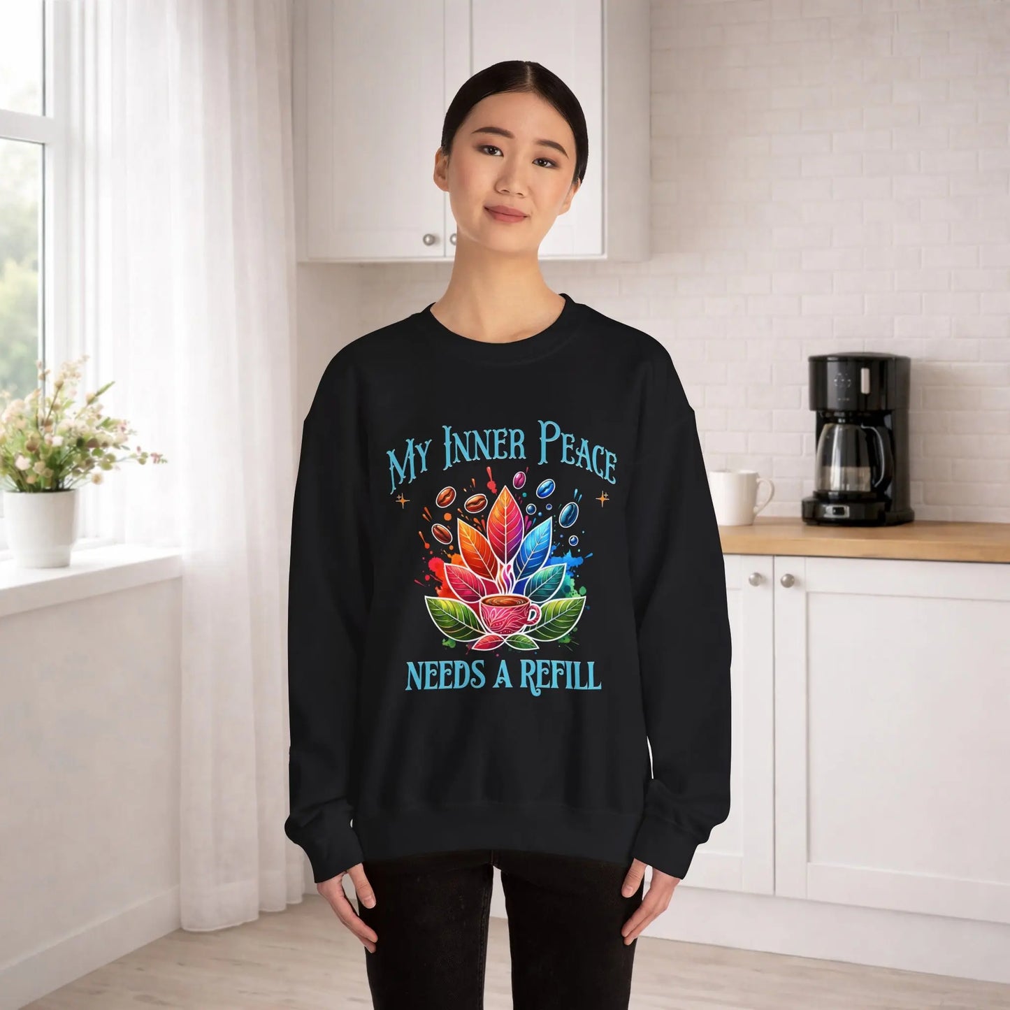 My Inner Peace Coffee Sweatshirt Printify