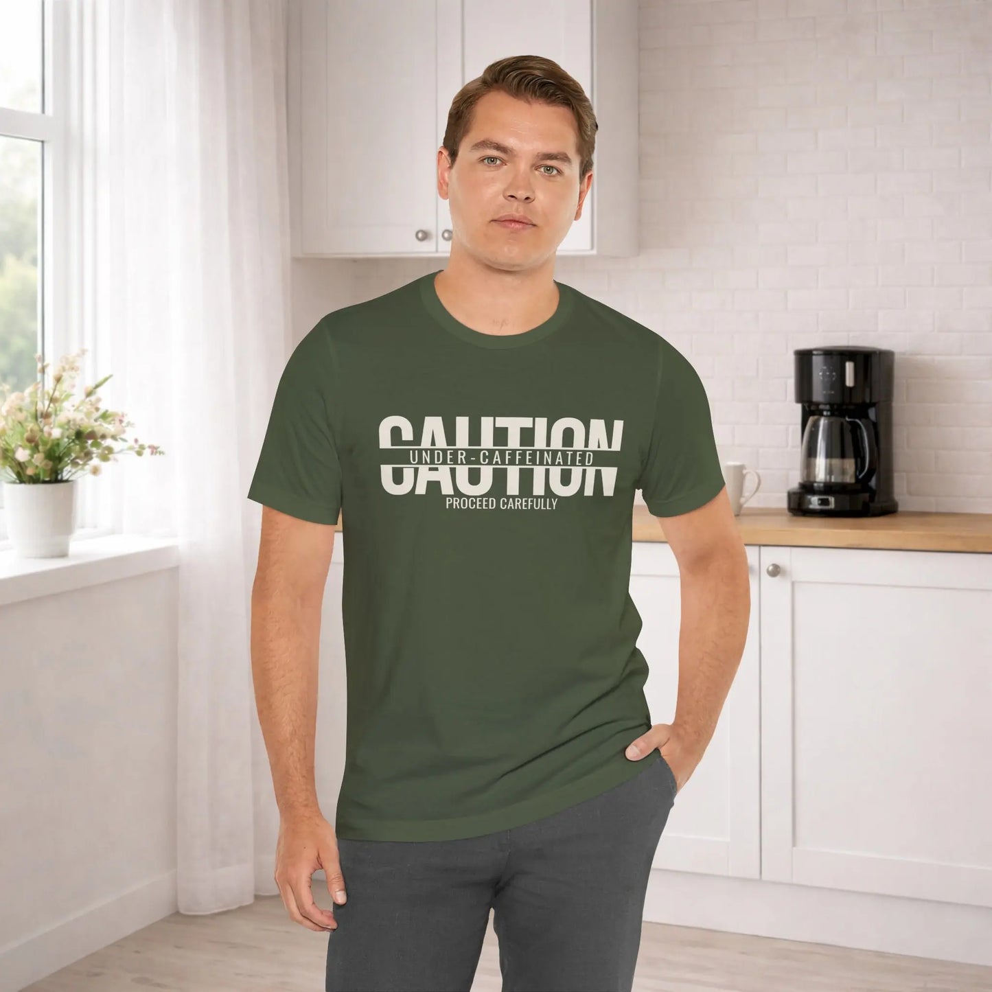 Caution Undercaffeinated Tee - Boldly Bitter Company