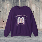 Prayer & Coffee Sweatshirt | Unisex Crewneck | Cozy Gift for Coffee Lovers | Relaxed Fit for Chill Days | Perfect for Holidays & Gatherings - Boldly Bitter Company