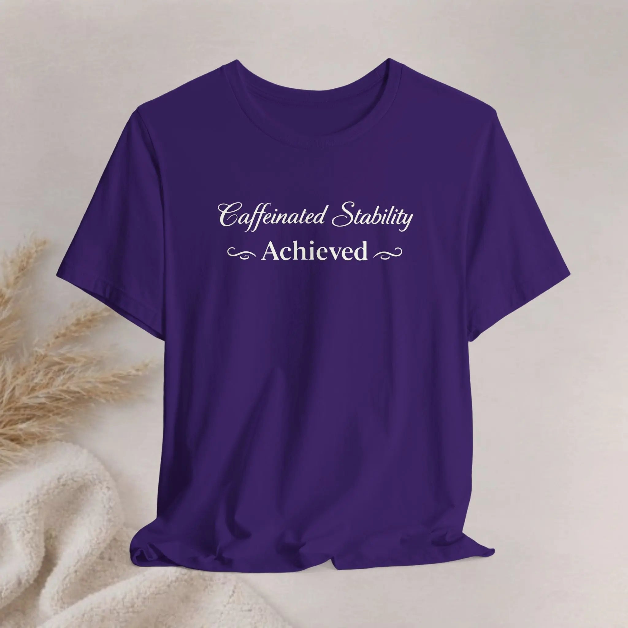 Caffeinated Stability Achieved T‑Shirt Printify