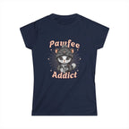 Pawfee Addict Tshirt- Cute Cat and Coffee T-Shirt Printify