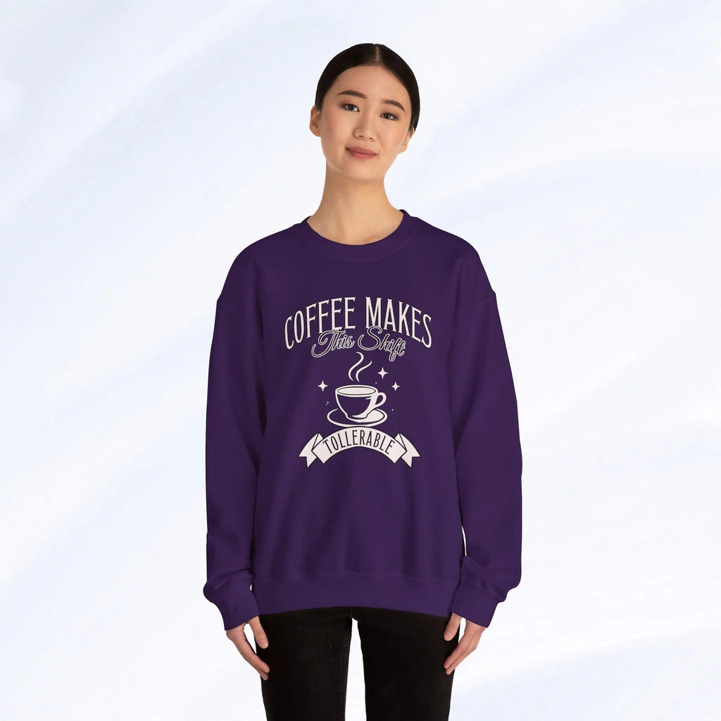 Coffee Makes This Shift Tolerable Sweatshirt Printify