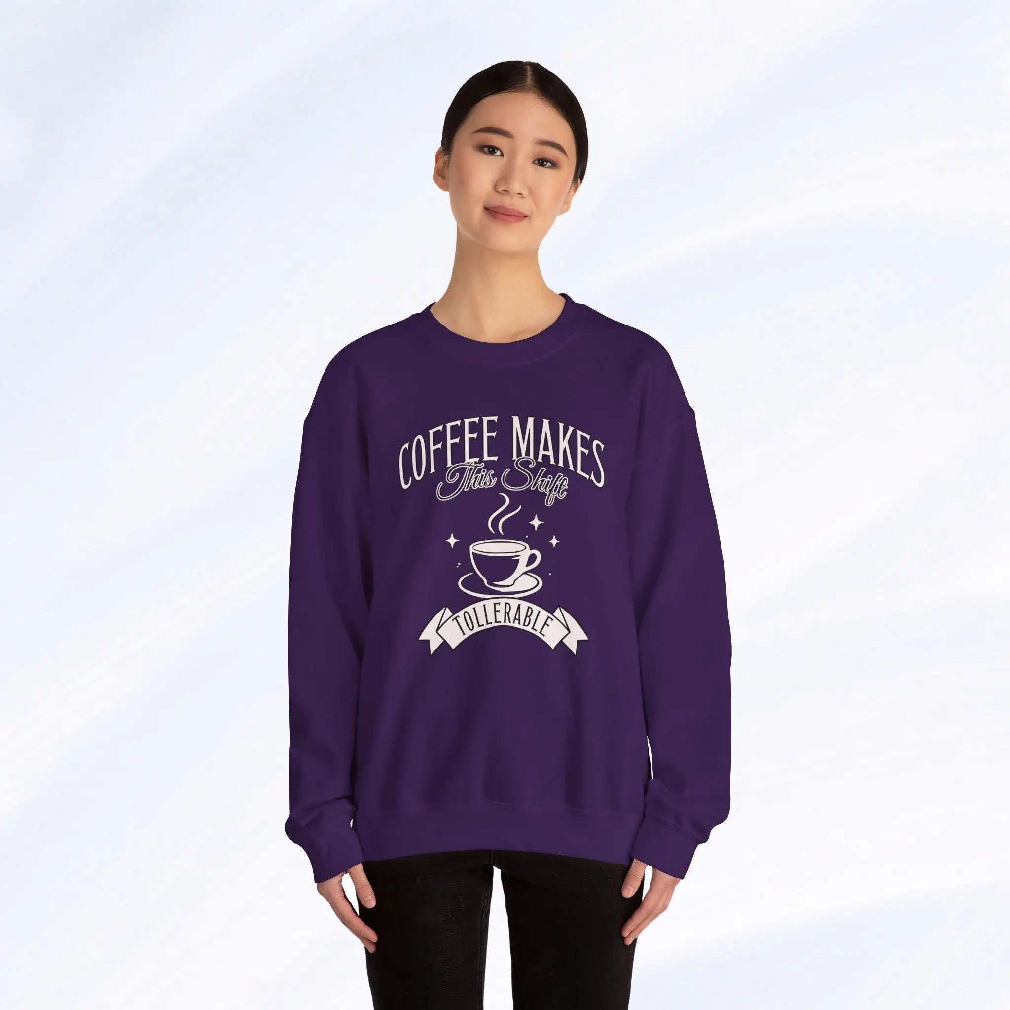 Coffee Makes This Shift Tolerable Sweatshirt Printify