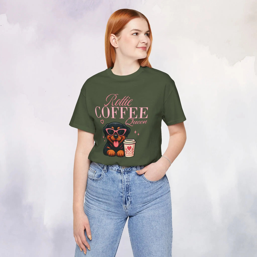 Rottie Coffee Queen Tee Printify