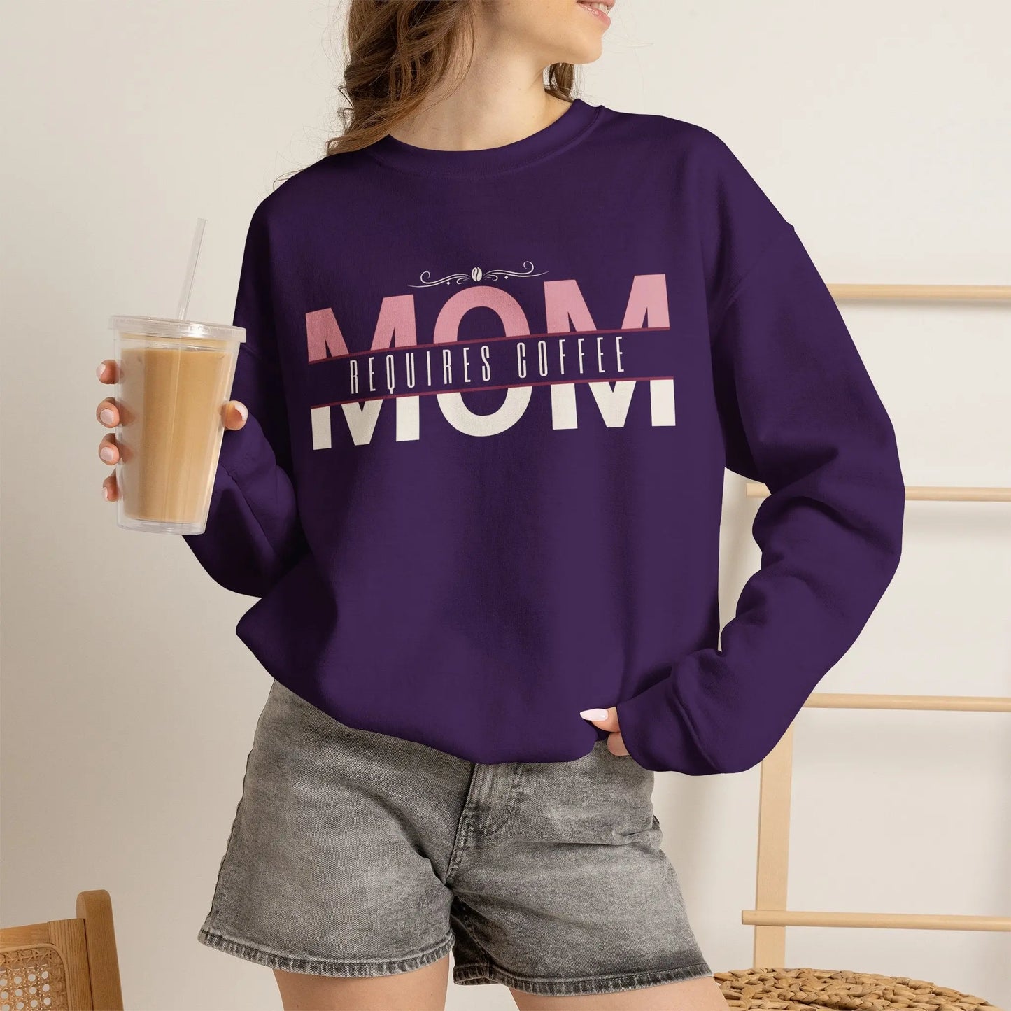 Mom Requires Coffee Sweatshirt Printify