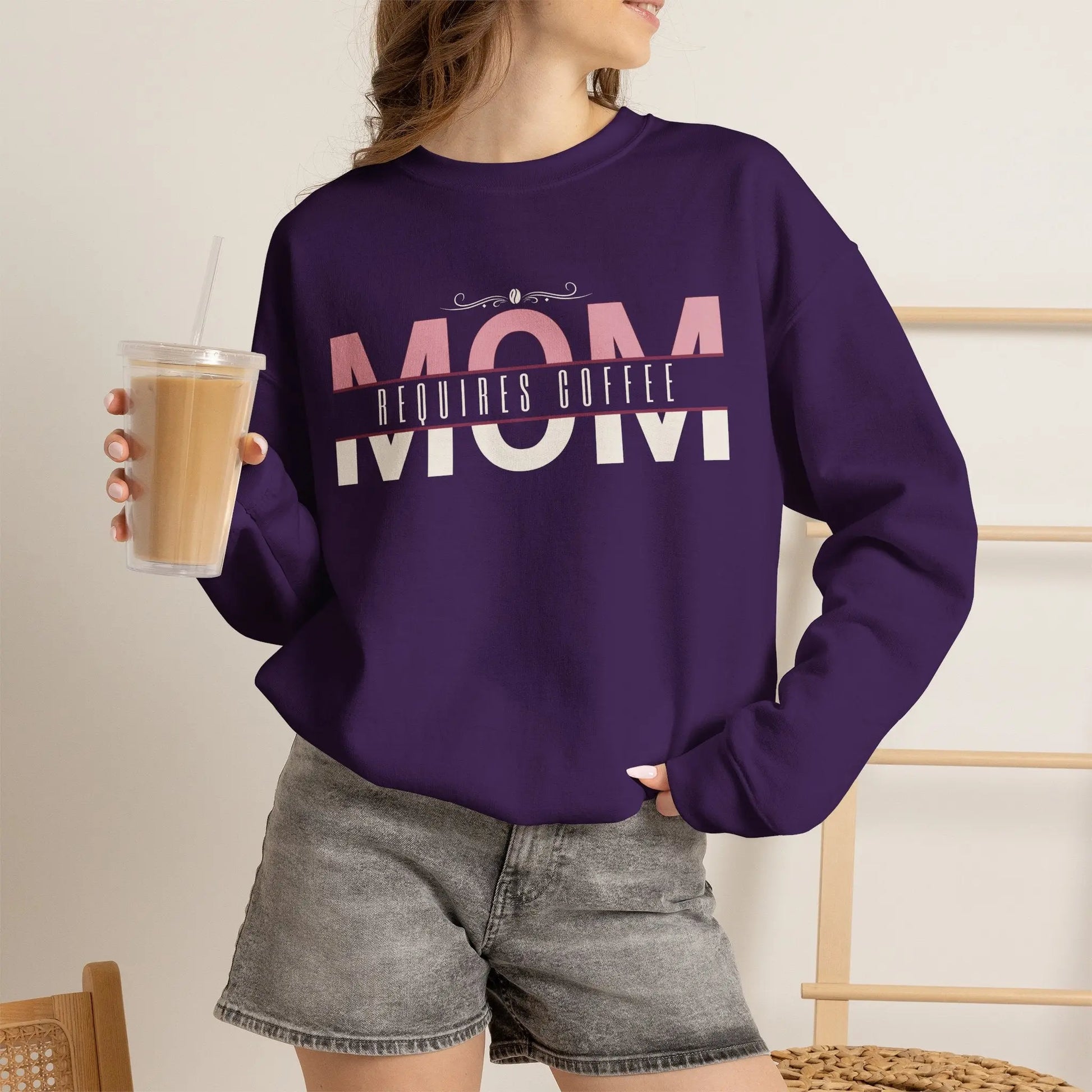 Mom Requires Coffee Sweatshirt Printify