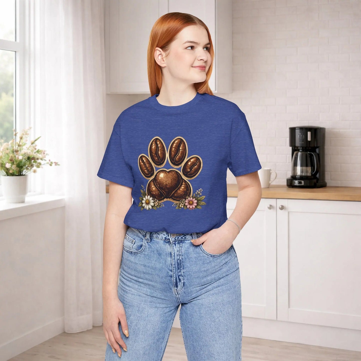 Coffee Paw T-Shirt Printify