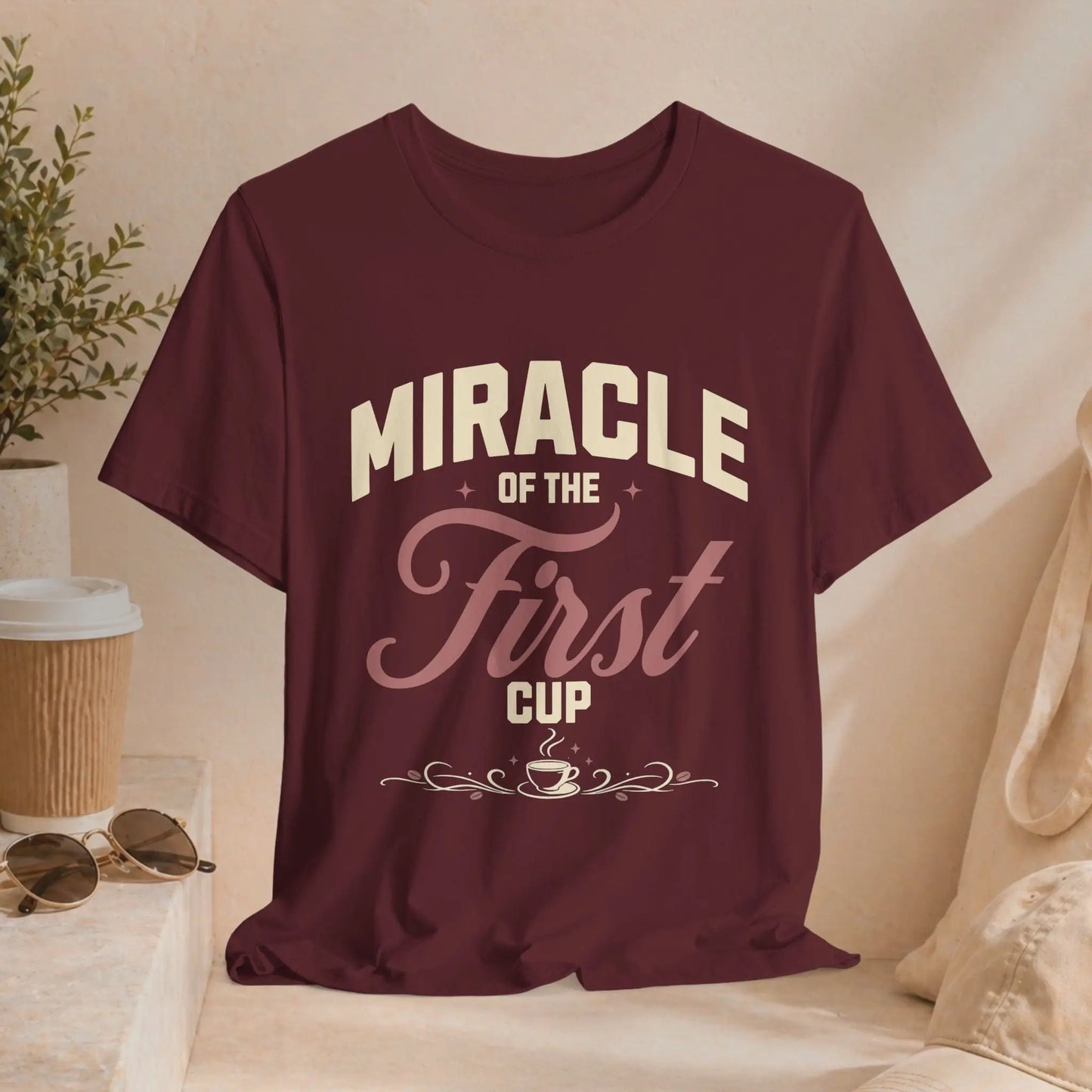 Miracle of First Cup T-Shirt Printify