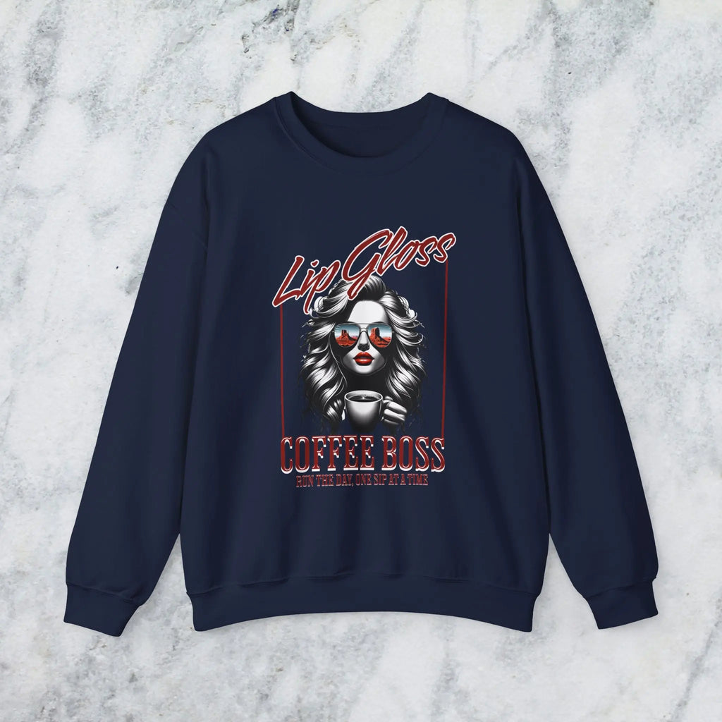 Lip Gloss Coffee Boss Sweatshirt Printify
