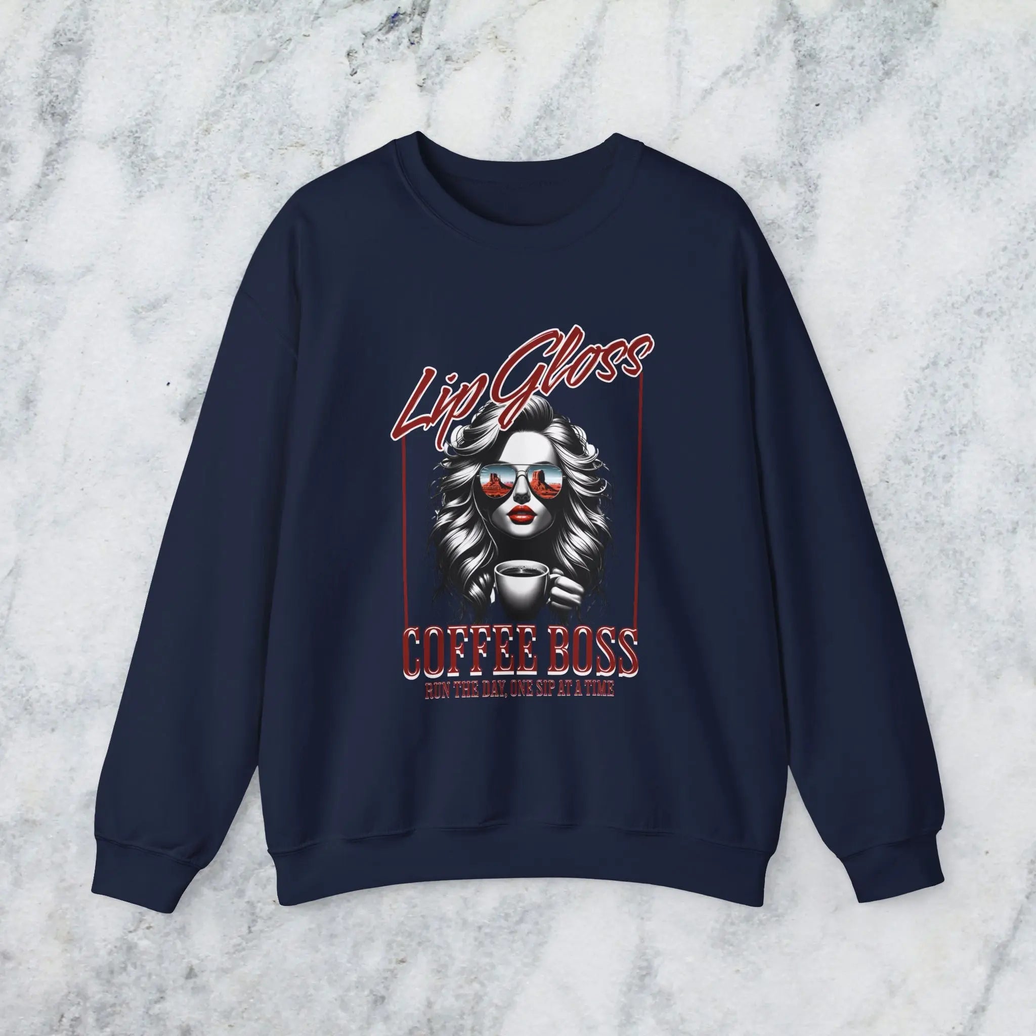 Lip Gloss Coffee Boss Sweatshirt Printify