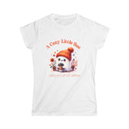 Cozy Little Boo T-Shirt – “A Cozy Little Boo and a Cup of Brew” Printify