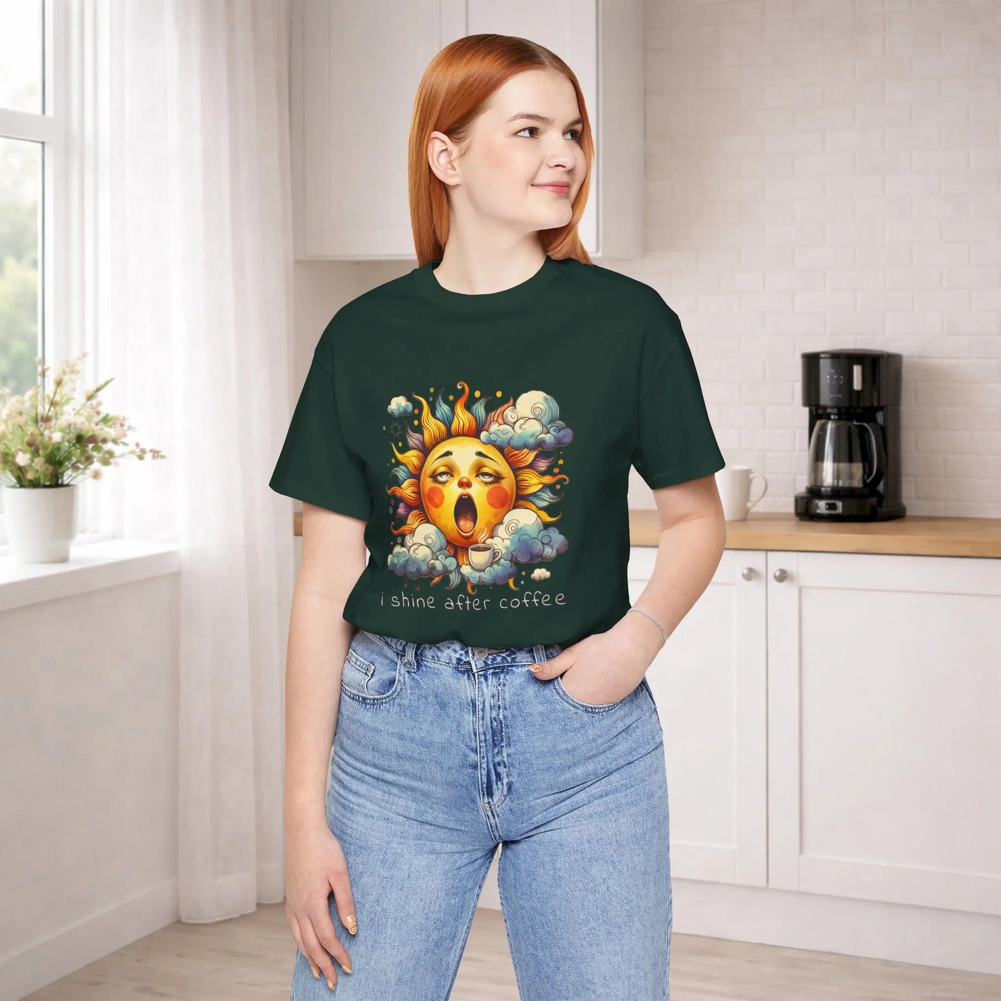 Shine After Coffee T-Shirt Printify