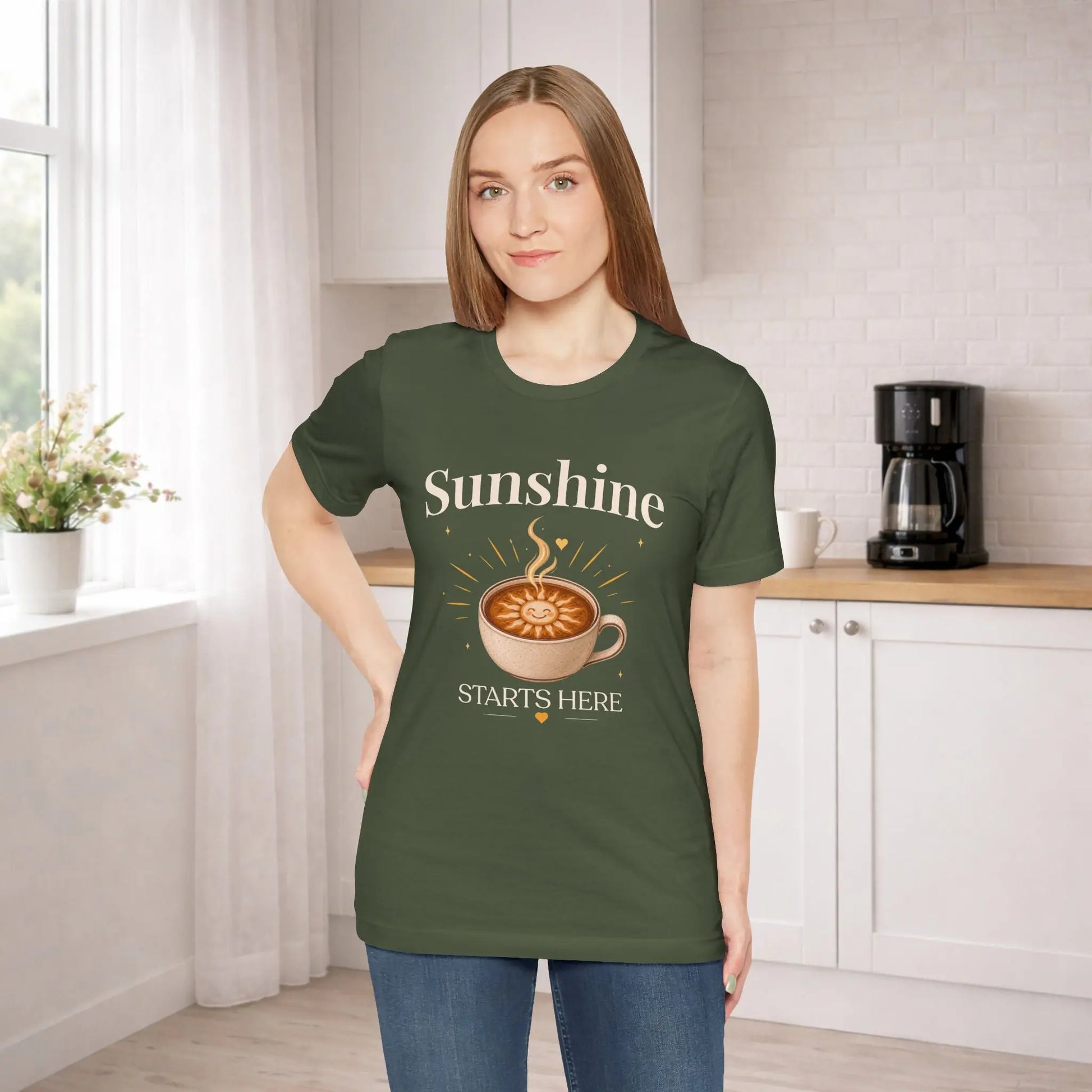Sunshine Starts Here Tee Printify