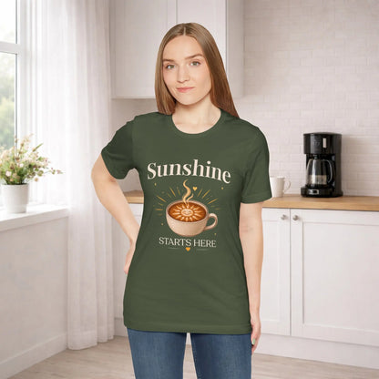 Sunshine Starts Here Tee Printify