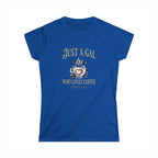 Just a Gal Who Loves Coffee - Boho Style Coffee Gal T-shirt Printify