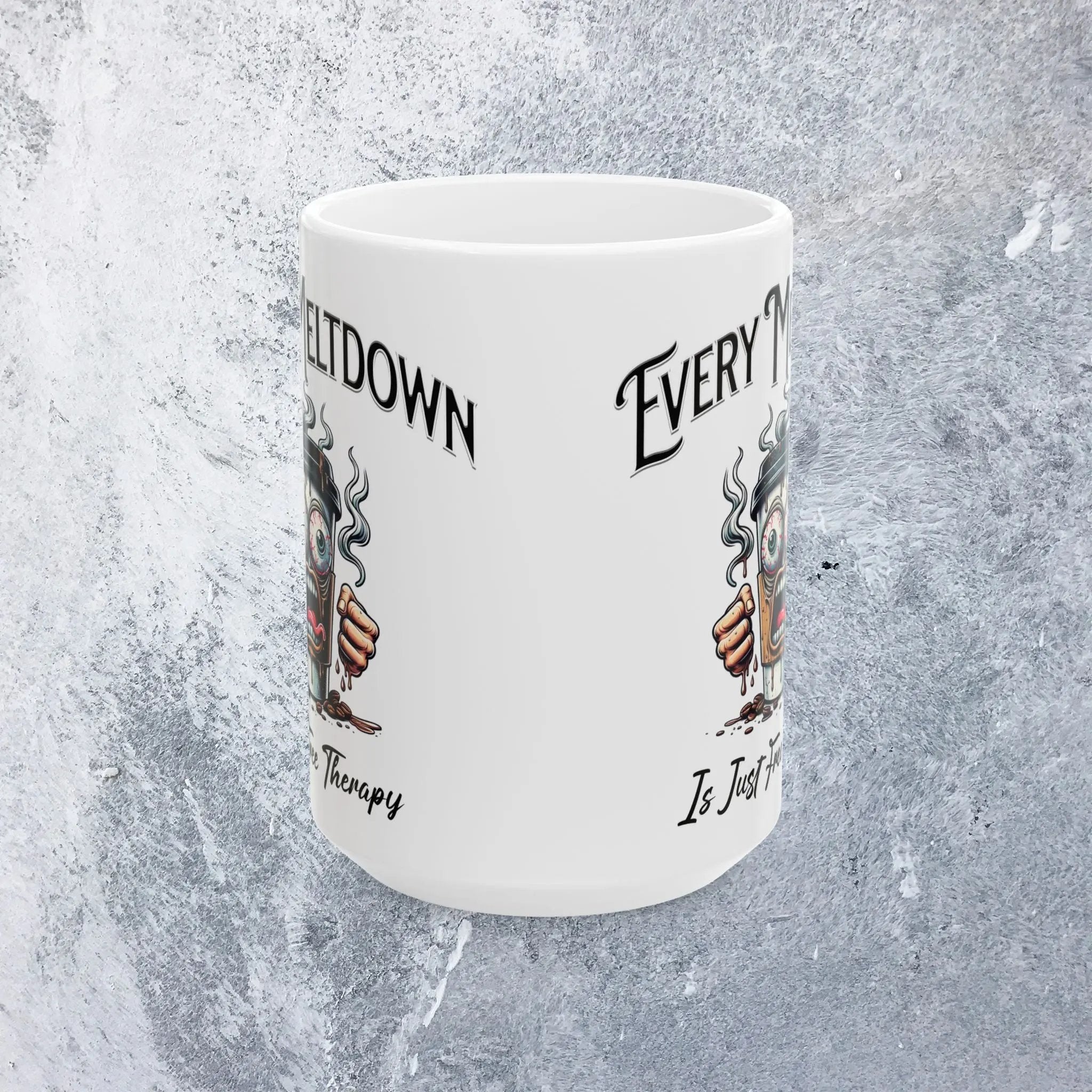 Free Therapy Mug - Funny 15 oz Ceramic Mug is perfect for gifting Printify