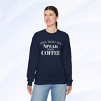 Thou Shalt Not Speak Before Coffee Sweatshirt Printify