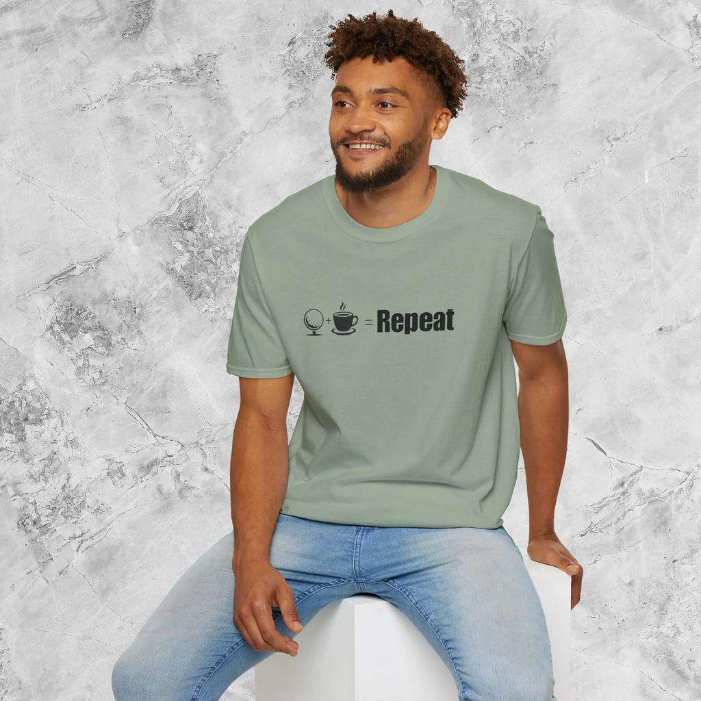 Golf Coffee Repeat T-Shirt Printify