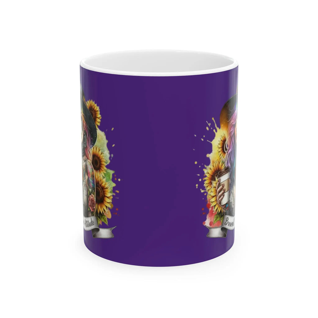 Brewed for Attitude Ceramic Mug | Artistic Coffee Cup, Gift for Her, Unique Tea Mug, Home Decor, Halloween Printify