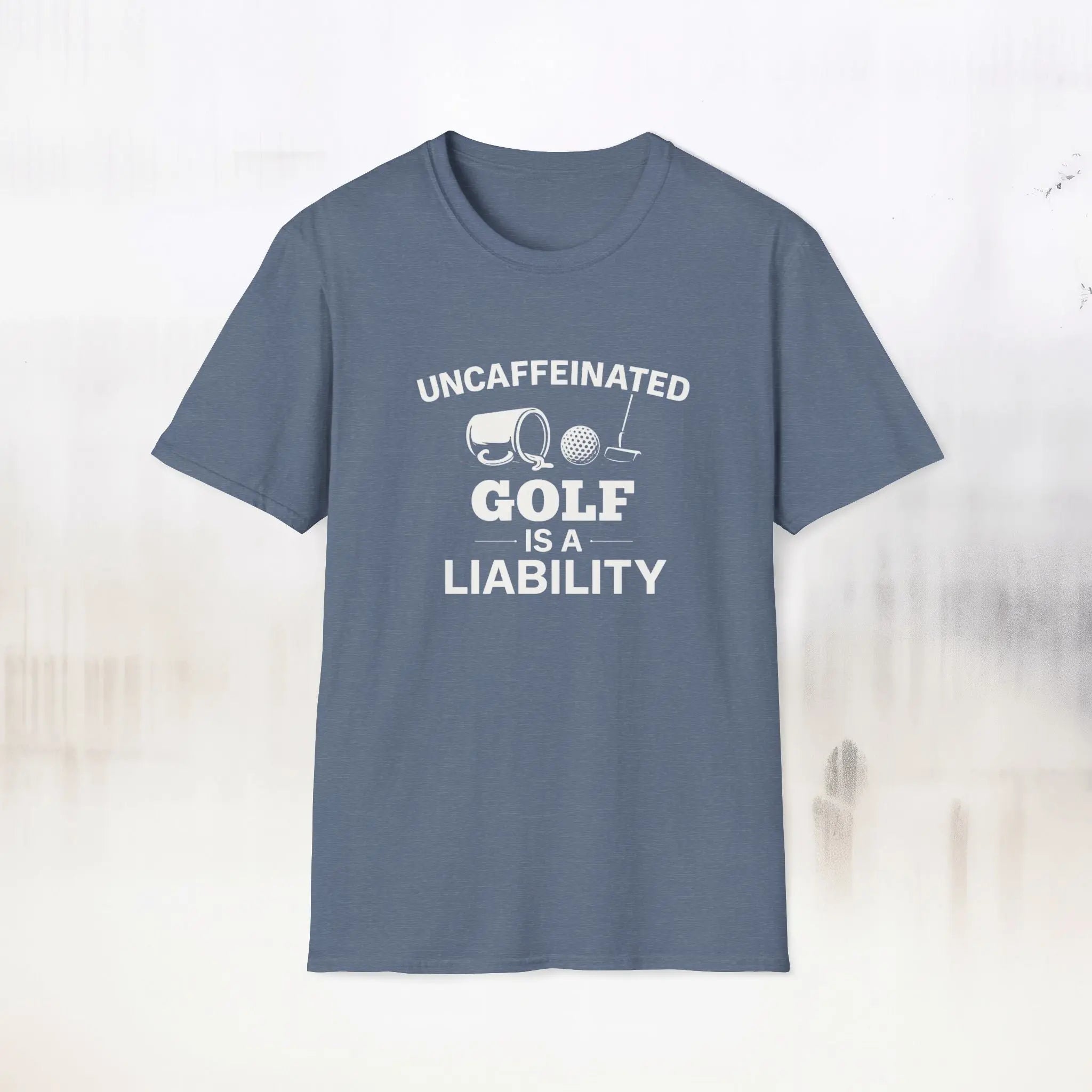 Uncaffeinated Golf T-Shirt Printify