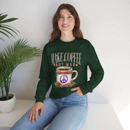 Make Coffee Not War Sweatshirt Printify