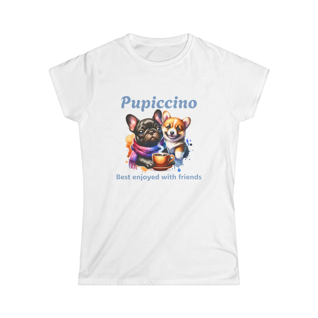 Pupiccino Tshirt - Pug Coffee Tee, Pup Tee, Coffee Friends Tee Printify