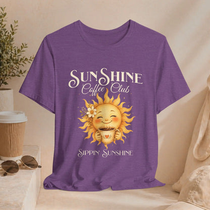 Sunshine Coffee Club Tee — "Sippin' Sunshine" Graphic T-Shirt Printify