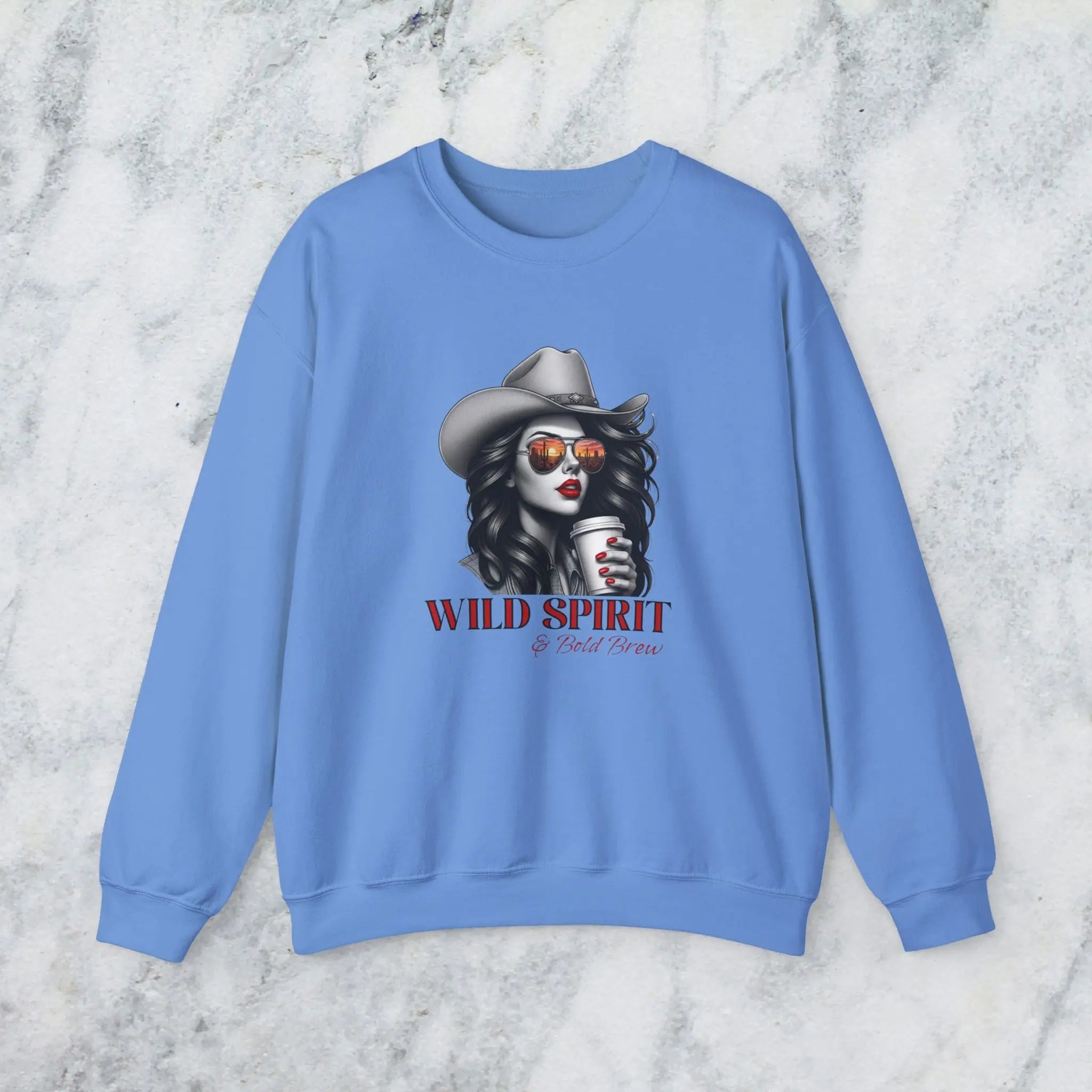 Wild Spirit Sweatshirt — Cowboy Cowgirl Graphic 'Wild Spirit' Printify
