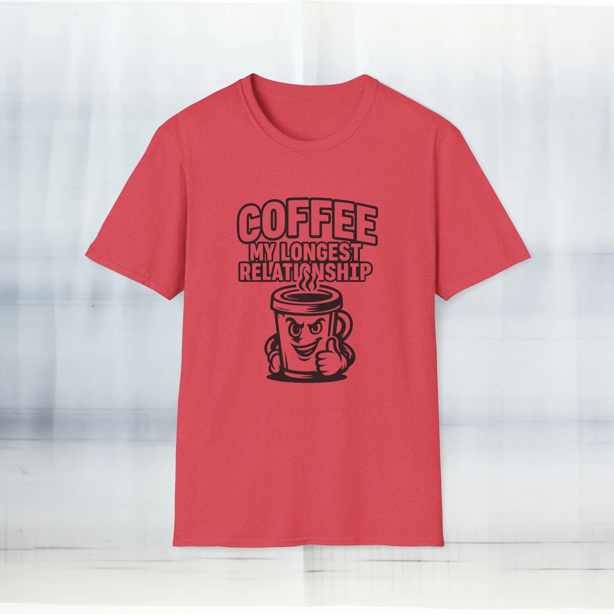 Relationship T-Shirt - Coffee is my longest relationship funny coffee cup tee - Boldly Bitter Company