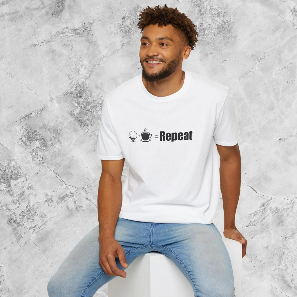 Golf Coffee Repeat T-Shirt Printify
