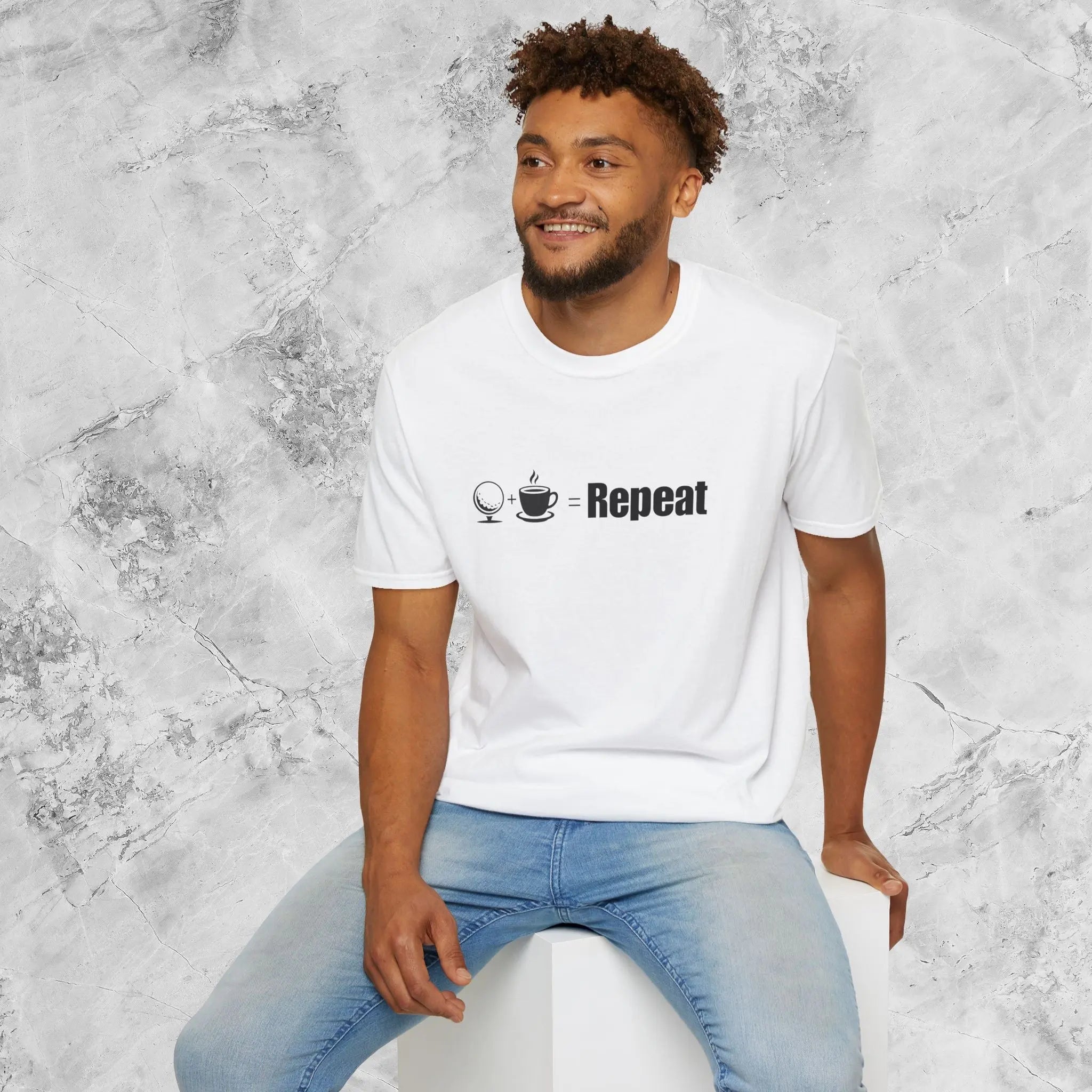 Golf Coffee Repeat T-Shirt Printify