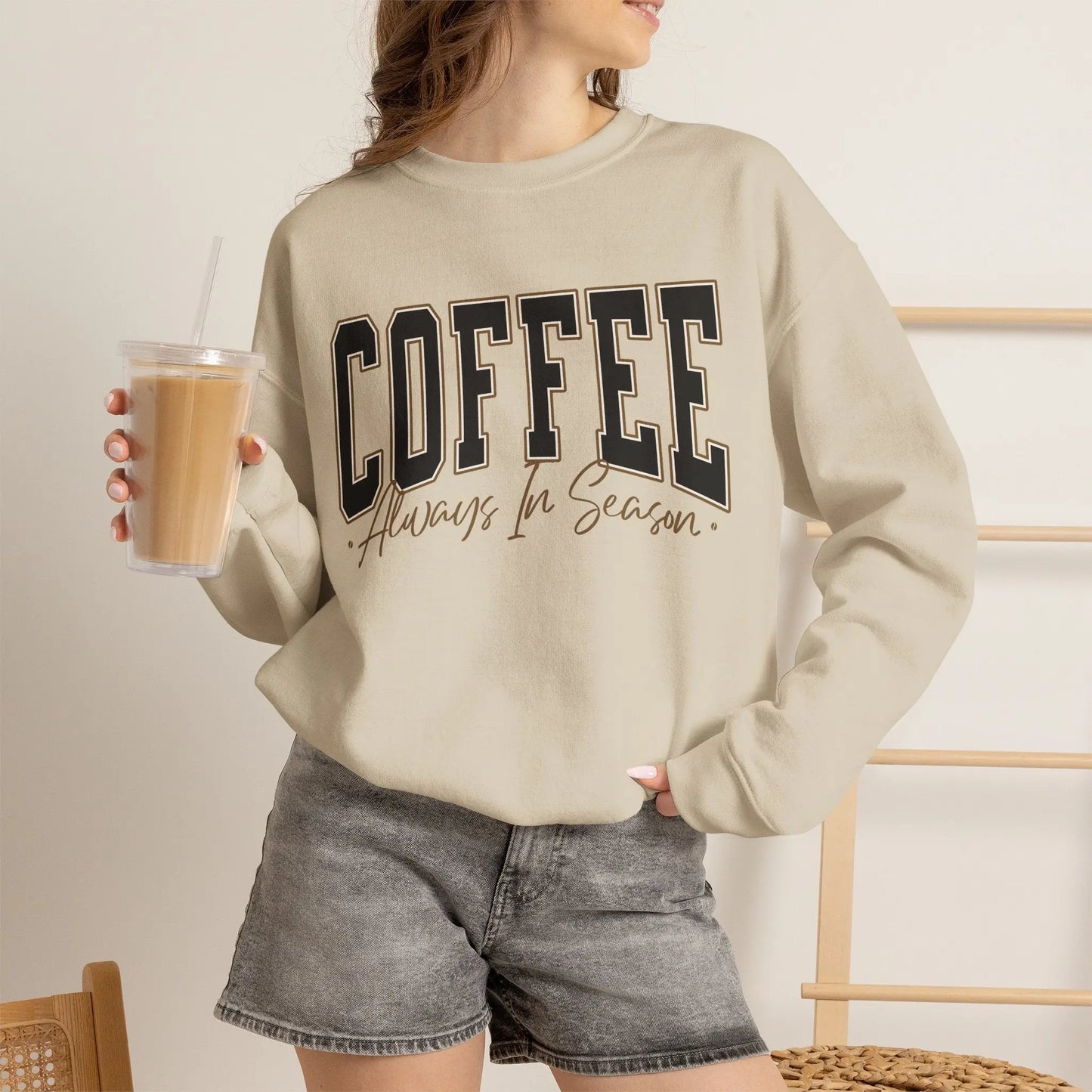 Coffee Always in Season Sweatshirt Printify
