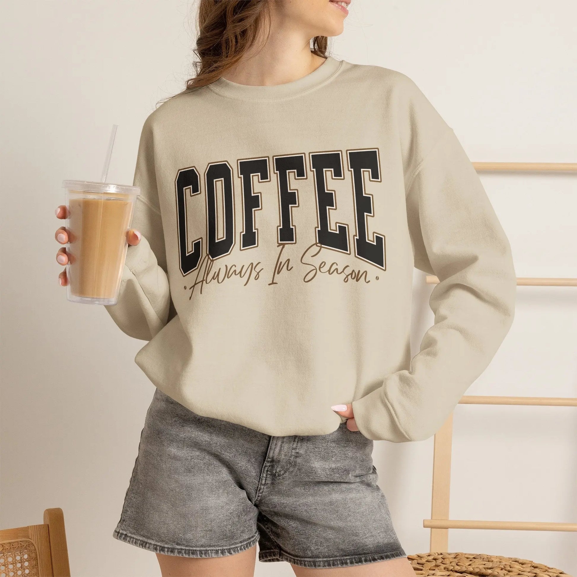 Coffee Always in Season Sweatshirt Printify