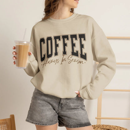 Coffee Always in Season Sweatshirt Printify