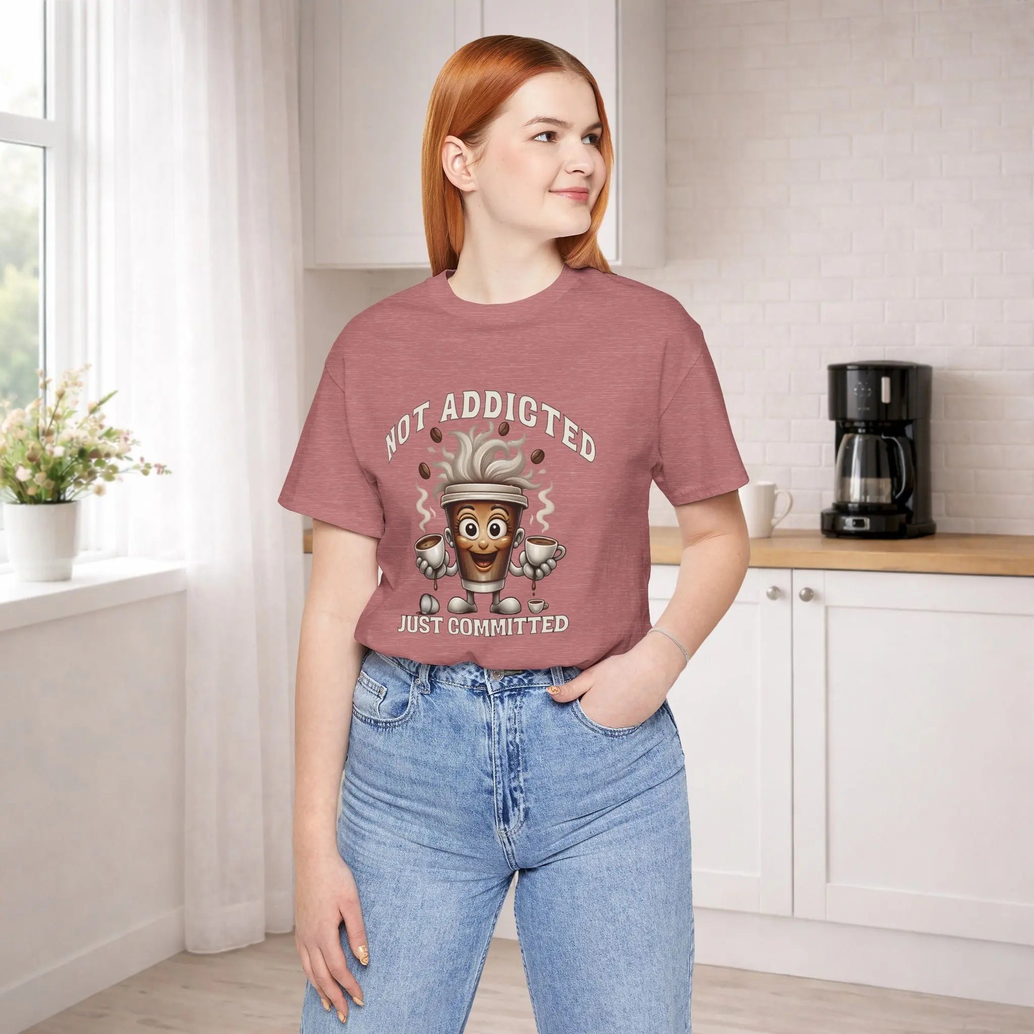 Not Addicted Just Committed Tee Printify