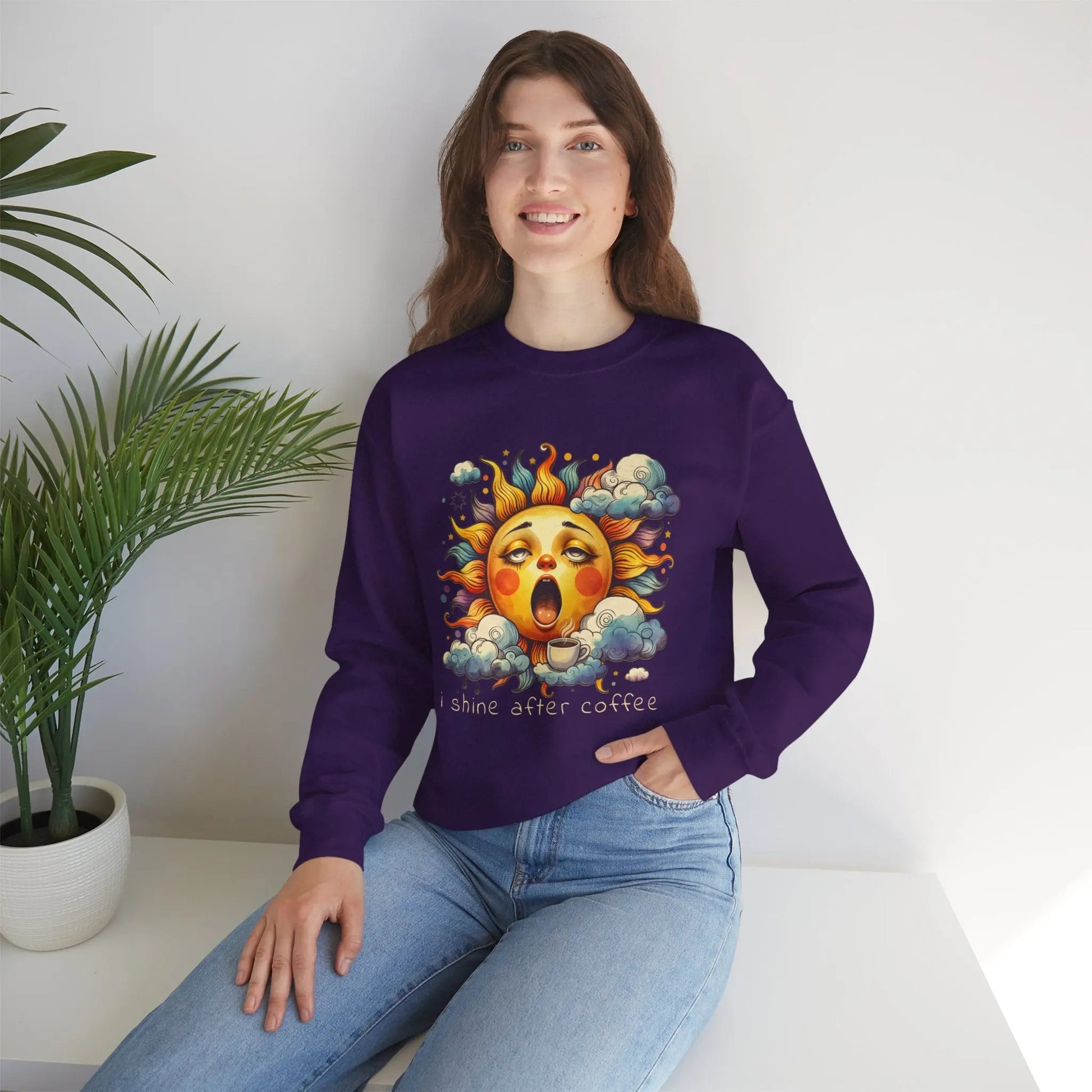 I Shine After Coffee Sweatshirt Printify