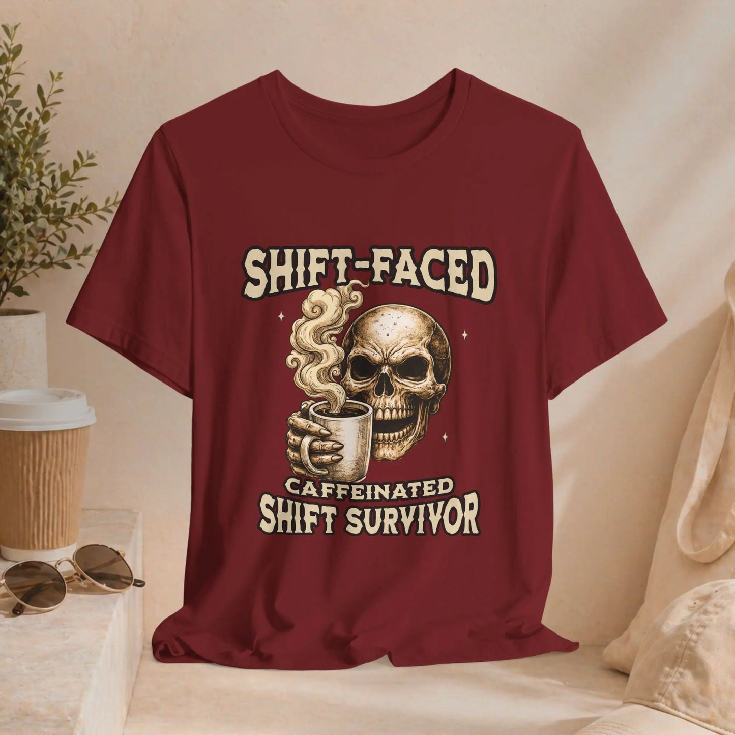 Shift-Faced Caffeinated Shift Survivor Tee - Boldly Bitter Company