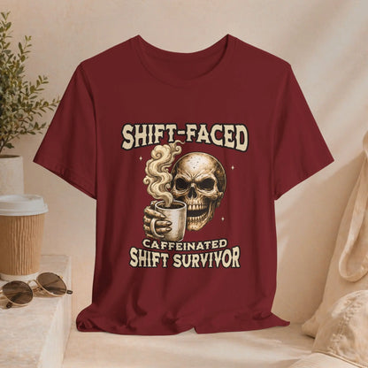 Shift-Faced Caffeinated Shift Survivor Tee - Boldly Bitter Company