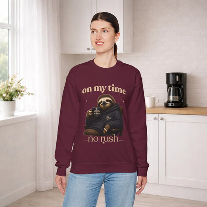 On My Time Sloth Sweatshirt Printify