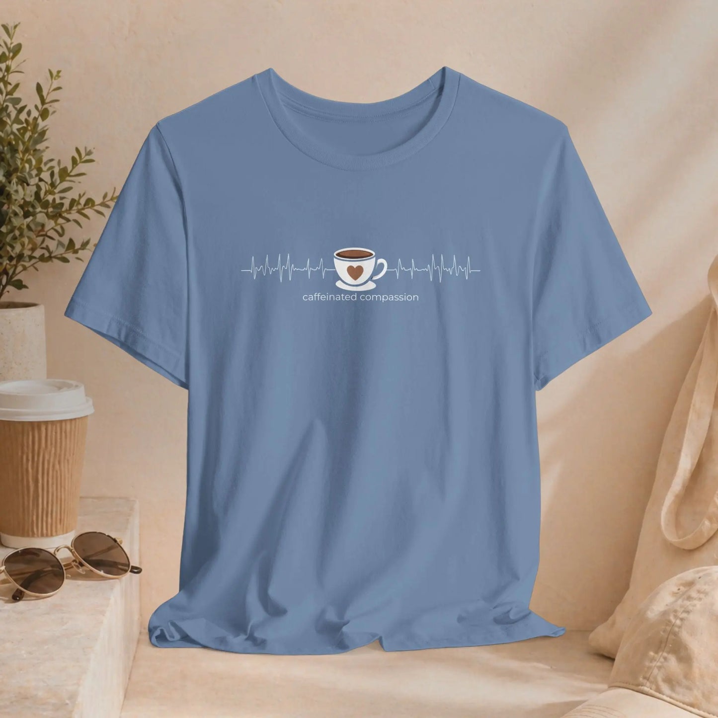 Caffeinated Compassion Tee Printify