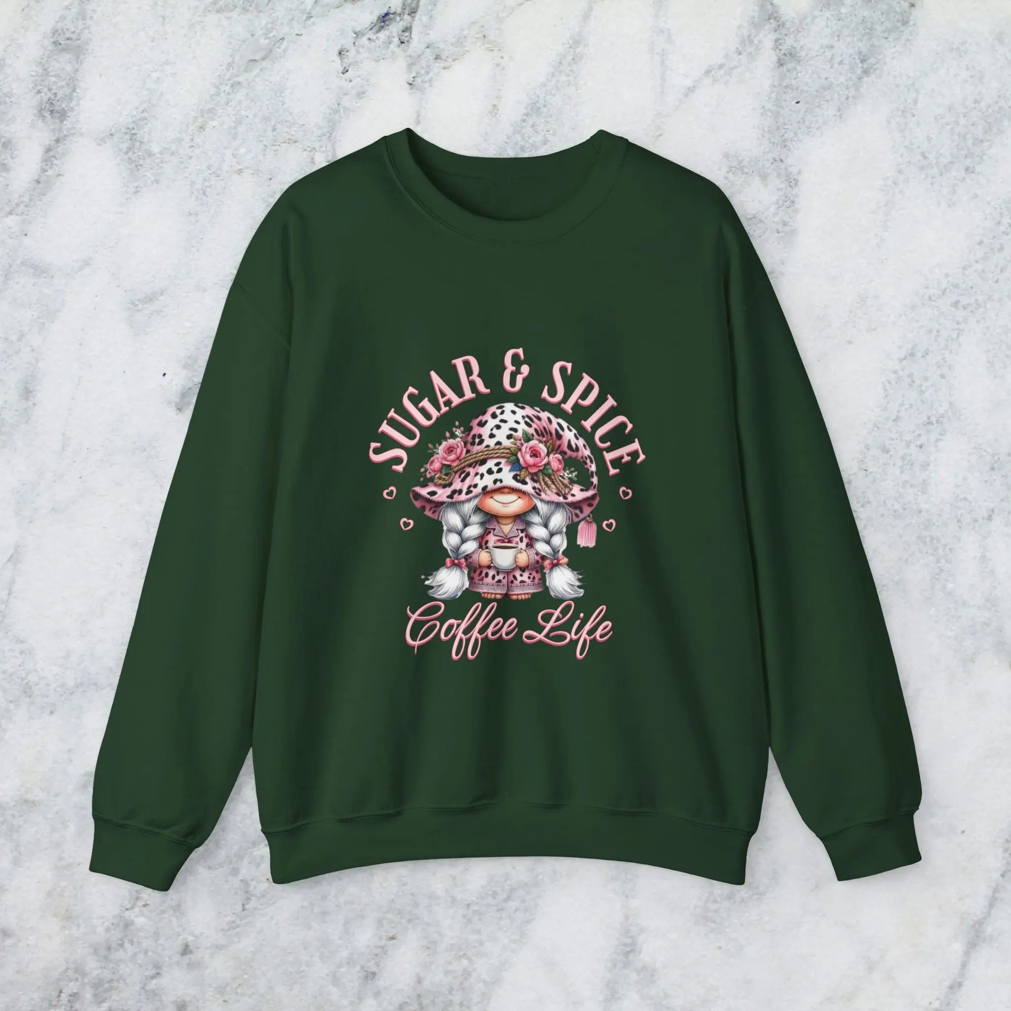 Sugar & Spice Sweatshirt | Cozy and Comfy Gift for Coffee Lovers Printify