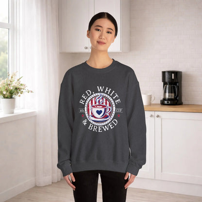 Red, White & Brewed Sweatshirt Printify