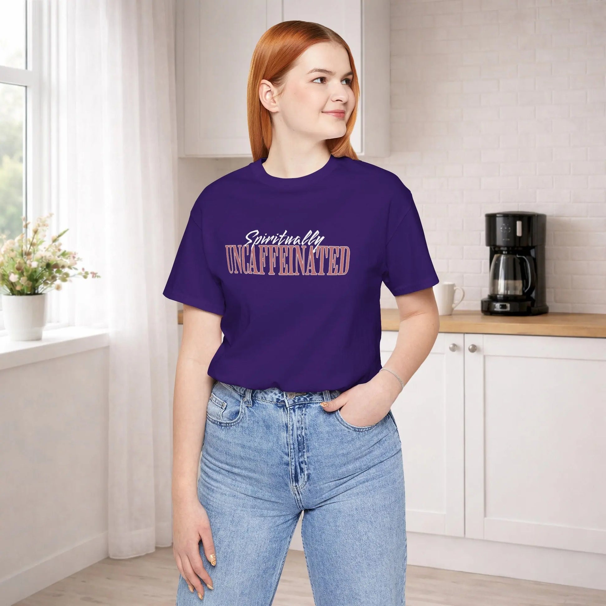Spiritually Uncaffeinated Tee Printify