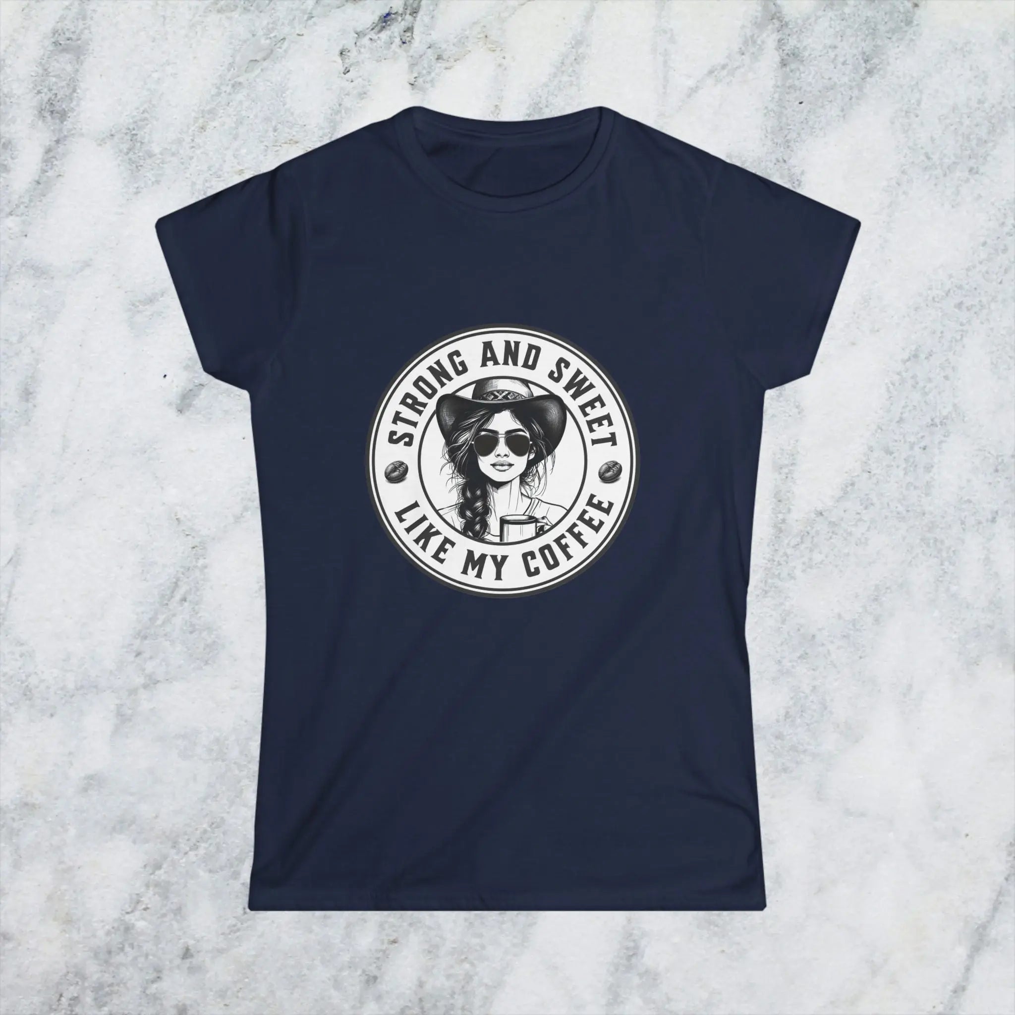 Sweet and Strong T-Shirt – Funny Coffee Lover Tee for Women, Empowering Caffeine Queen Shirt, Bold Morning Gift Idea Printify