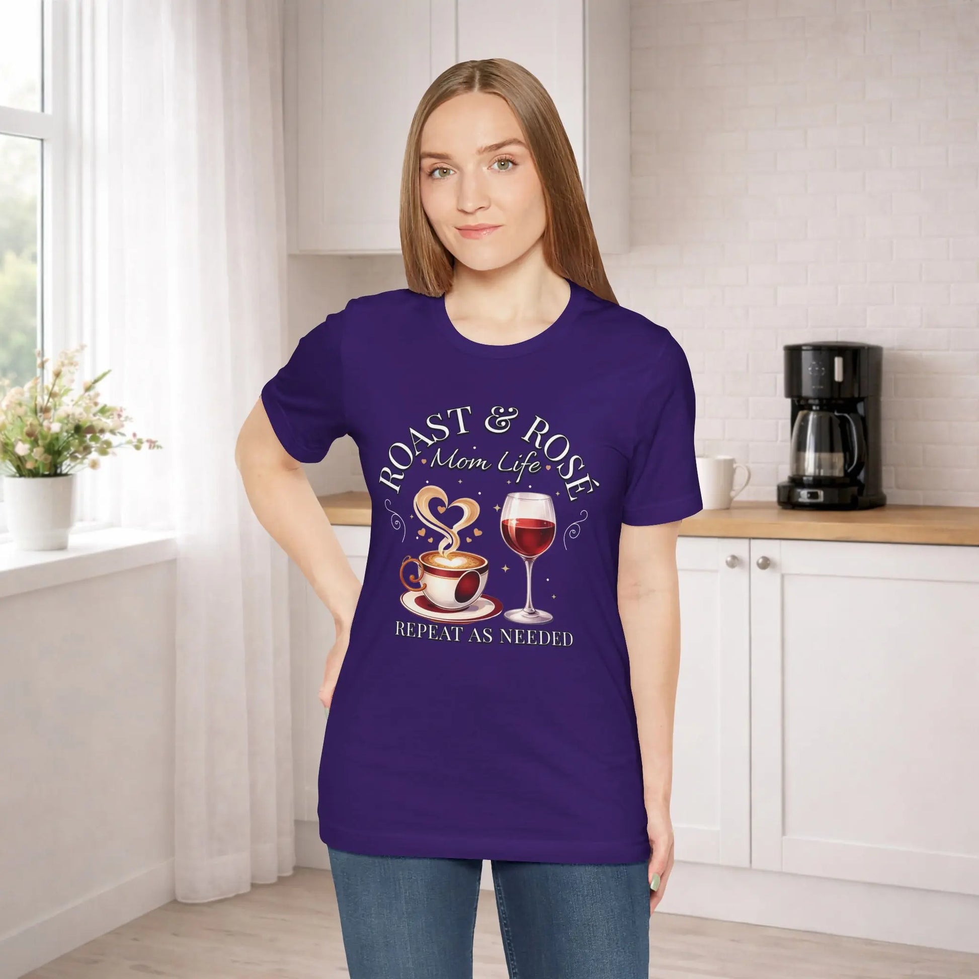 Coffee Wine Mom Life Tee - Roast & Rosé - Boldly Bitter Company