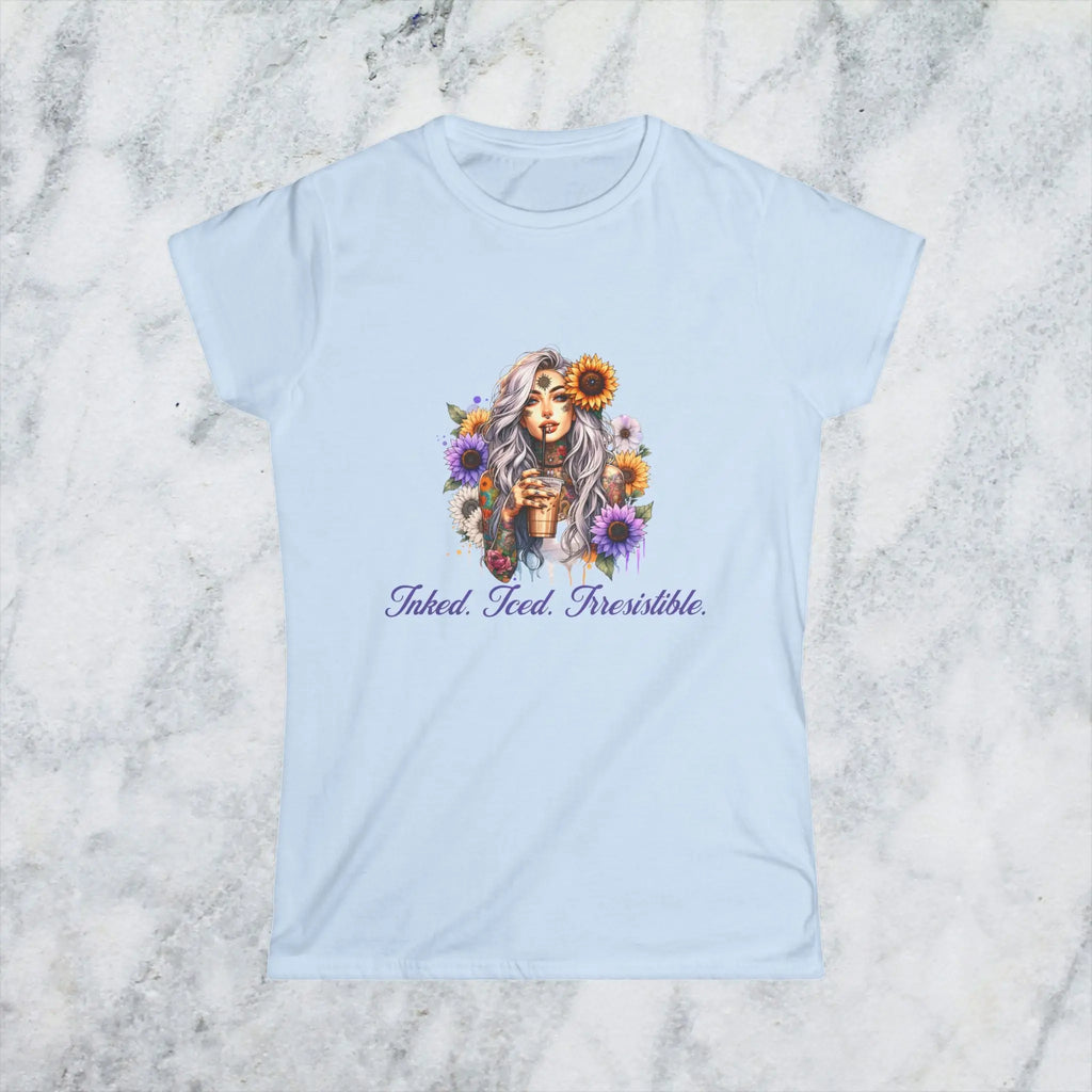 Irresistible Tshirt - Sunflower Tattoo Woman Coffee Tee Printify