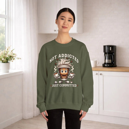 Not Addicted Just Committed Sweatshirt Printify