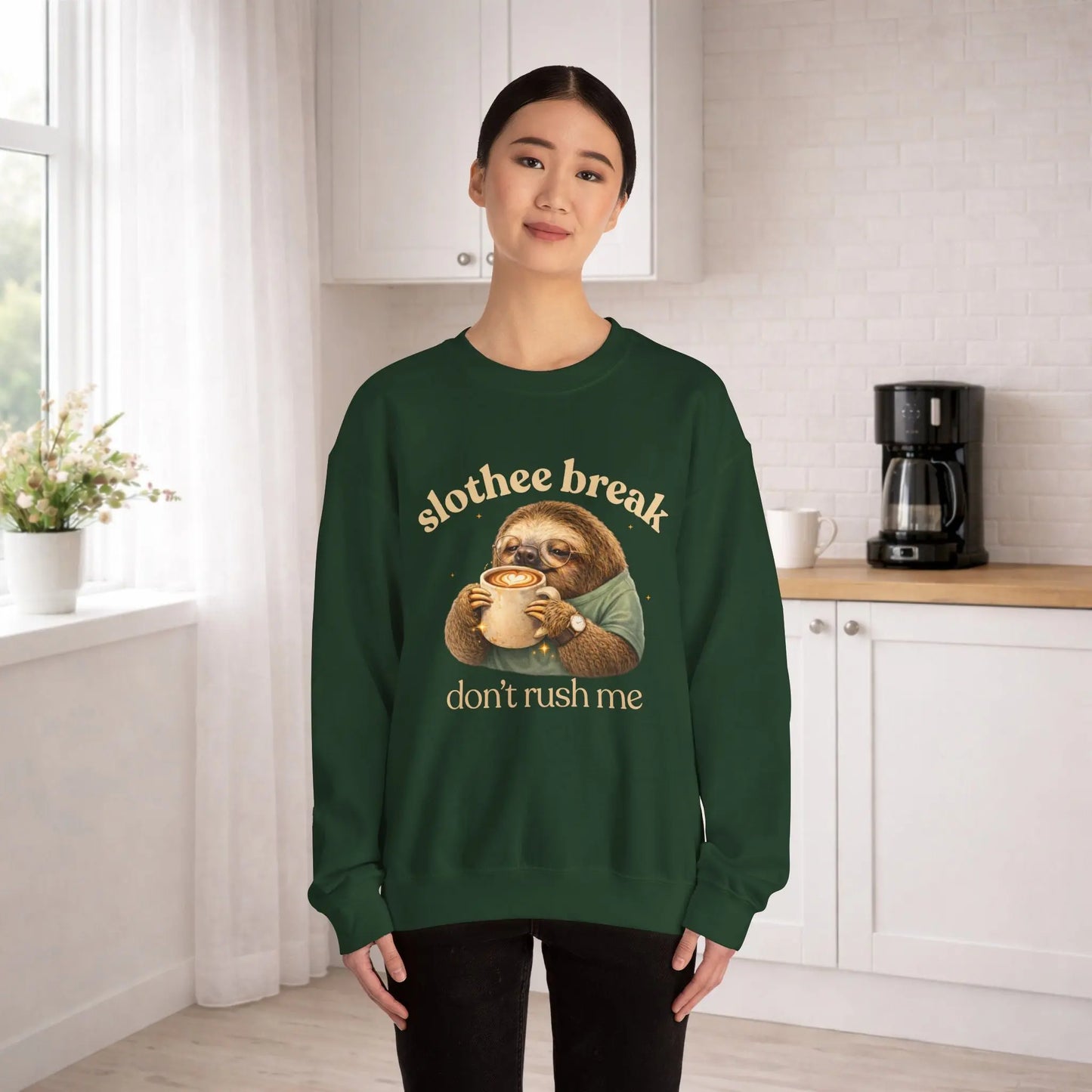 Slothee Break Sweatshirt Printify