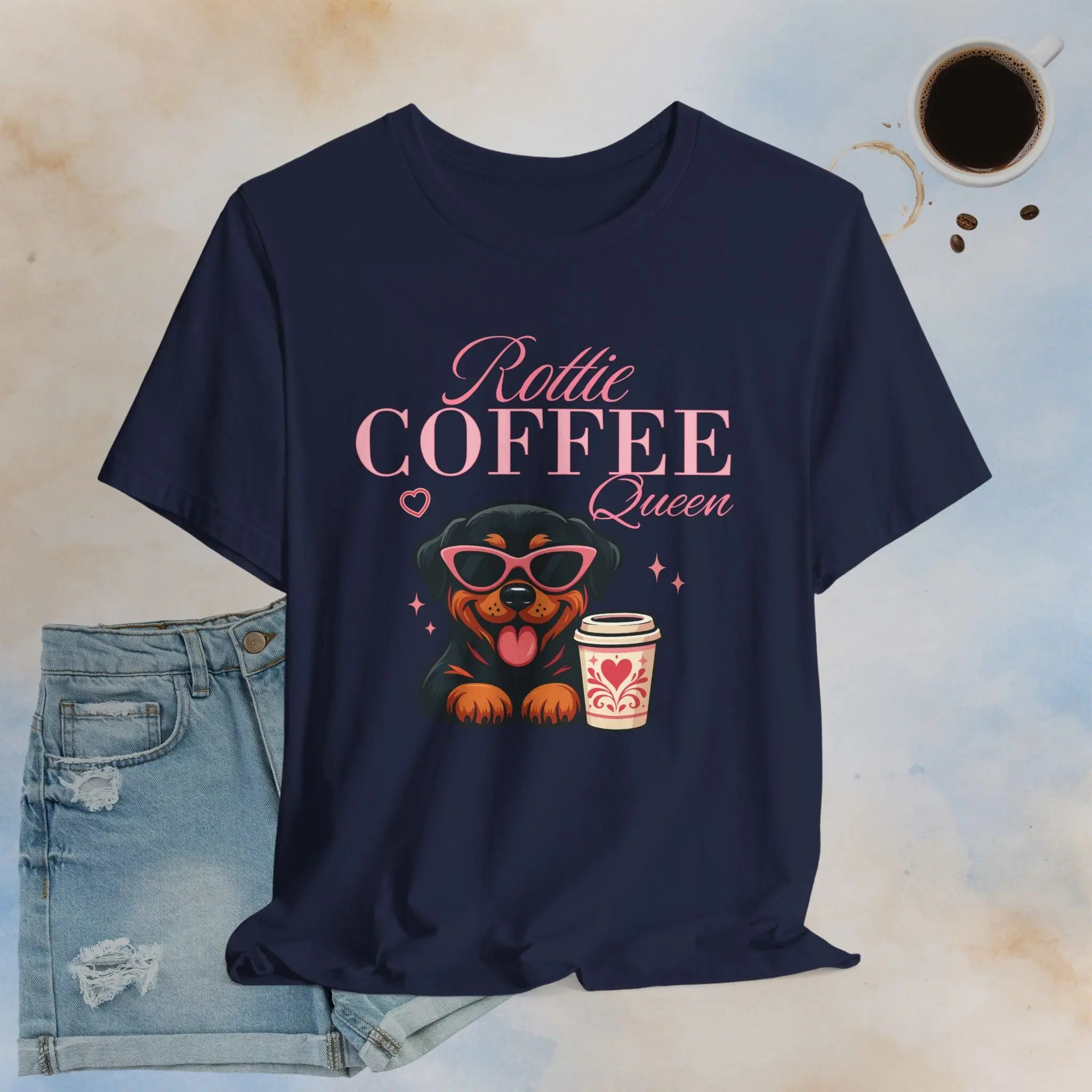Rottie Coffee Queen Tee Printify
