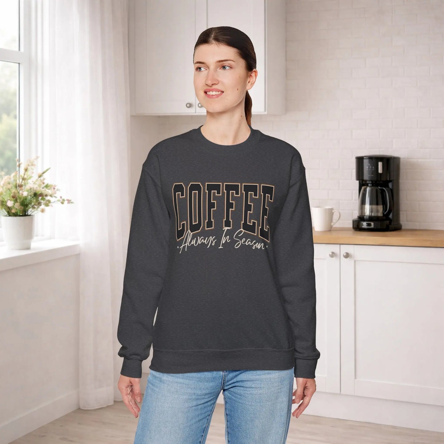 Coffee Always in Season Sweatshirt Printify